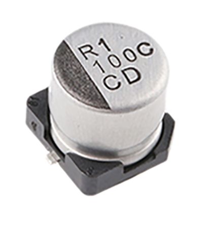 Nichicon CD, SMD Elektrolyt Kondensator 100μF ±20% / 16V Dc, Ø 6.3mm X 5.8mm, Bis 105°C