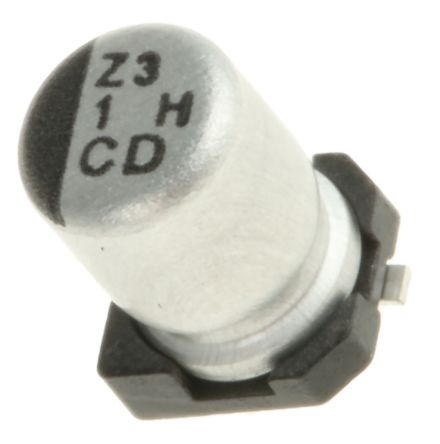 Nichicon CD, SMD Aluminium-Elektrolyt Kondensator 1μF ±20% / 50V Dc, Ø 4mm X 5.8mm, Bis 105°C