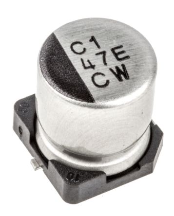 Nichicon CW, SMD Elektrolyt Kondensator 47μF ±20% / 25V Dc, Ø 6.3mm X 7mm, Bis 105°C