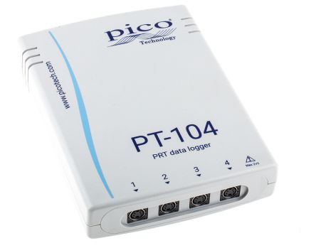 Pico Technology Registrador De Datos PT-104, Para Resistencia, Temperatura, Tensión, Interfaz Ethernet, USB