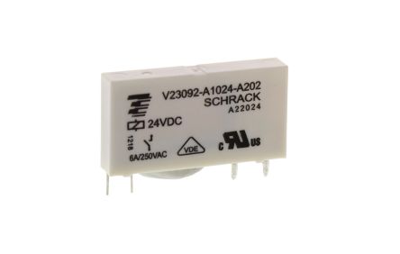TE Connectivity 泰科电子 功率继电器, SNR系列, 24V 直流线圈电压, 切换电流6A, 单极常开