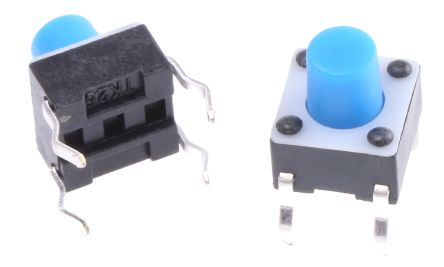 TE Connectivity Interrupteur Tactile, SPST, 6 X 6 X 7mm, Bouton