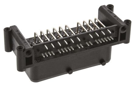 TE Connectivity Junior Power Timer Leiterplatten-Stiftleiste Gewinkelt, 29-polig / 3-reihig, Raster 5.0mm,