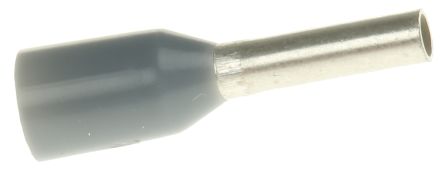 TE Connectivity Aderendhülsen Bis 0.75mm², Stift ø 1.2mm, Grau, Kunststoff, 6mm, 12mm, Isoliert, 18AWG Max.