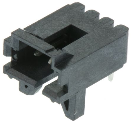 TE Connectivity AMPMODU MTE Series Right Angle Through Hole PCB Header, 3 Contact(s), 2.54mm Pitch, 1 Row(s), Shrouded
