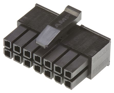 TE Connectivity, Micro MATE-N-LOK Female Connector Housing, 3mm Pitch, 14 Way, 2 Row