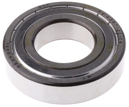 SKF E2.6207-2Z/C3 Single Row Deep Groove Ball Bearing- Both Sides Shielded End Type, 35mm I.D, 72mm O.D
