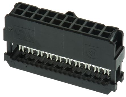 TE Connectivity AMP-LATCH Novo IDC-Steckverbinder Buchse, Gewinkelt, 20-polig / 2-reihig, Raster 2.54mm
