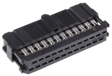TE Connectivity AMP-LATCH Novo IDC-Steckverbinder Buchse, Gewinkelt, 24-polig / 2-reihig, Raster 2.54mm