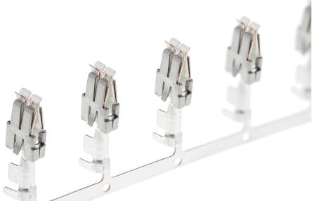TE Connectivity Crimp-Anschlussklemme Für Standard Power Timer-Steckverbindergehäuse, Buchse, 1mm² / 2.5mm², Silber