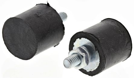 FIBET Gummi Vibrationsdämpfer, Außengewinde-Puffer M4, Ø 16mm X 25mm