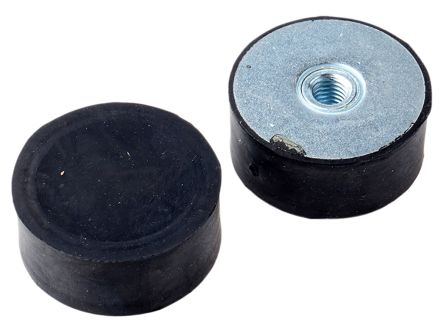 FIBET Gummi Vibrationsdämpfer, Innengewinde-Puffer M10, Ø 50mm X 21mm