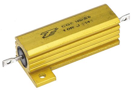 TE Connectivity, 10Ω 50W Wire Wound Chassis Mount Resistor HSA5010RJ ±5%