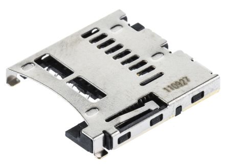 Molex Conector Para Tarjeta De Memoria MicroSD Serie TRANSFLASH,MICROSD CARD De 8 Contactos, Paso 1.1mm, 1 Fila,