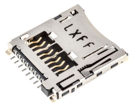 Molex Connecteur De Carte Mémoire Angle Droit, Montage En Surface, MicroSD, Raccordement A Souder