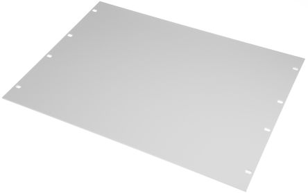 NVent SCHROFF Aluminium Frontplatte 8U, 483 X 354.8mm, Grau