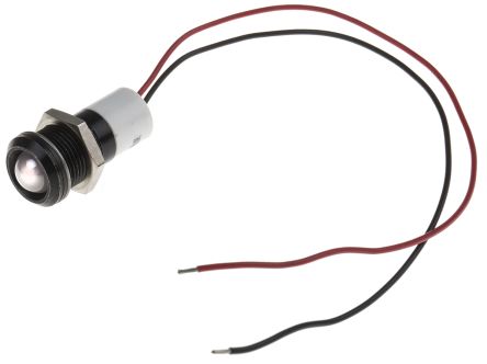 RS PRO LED Schalttafel-Anzeigelampe Weiß 12V Dc, Montage-Ø 14mm, Leiter