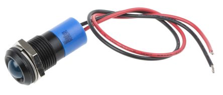 RS PRO LED Schalttafel-Anzeigelampe Blau 220V Ac, Montage-Ø 14mm, Leiter
