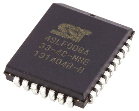 Microchip Memoria Flash, 8Mbit, PLCC, 32 Pin, Parallelo