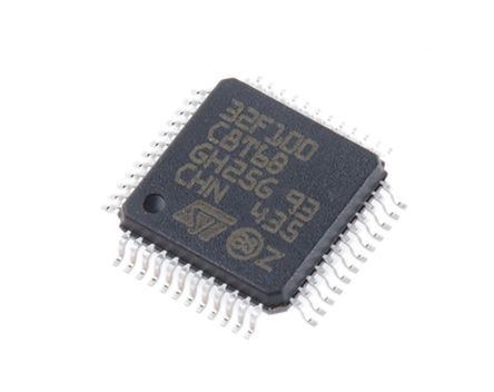 STMicroelectronics STM32F100C8T6B, 32bit ARM Cortex M3 Microcontroller, STM32F1, 24MHz, 64 KB Flash, 48-Pin LQFP