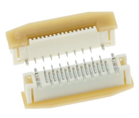 Molex Connettore FPC, 16 Via/e, 1 Fila/e, Passo 0.5mm, Femmina, Contatto ZIF Verticale, Montaggio Superficiale