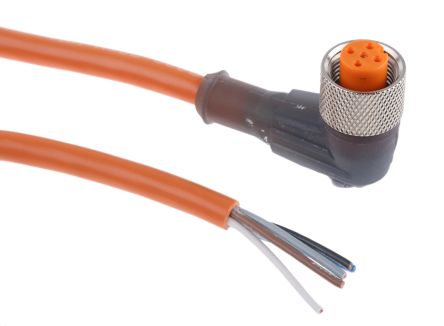 Lumberg Automation Cable De Conexión, Con. A M12 Hembra, 5 Polos, Con. B Sin Terminación, Cod.: A, Long. 2m, 63 V, 4