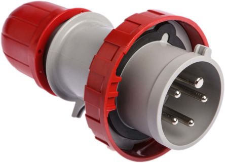 Scame IP66, IP67 Red Cable Mount 3P + N + E Industrial Power Plug, Rated At 16A, 415 V
