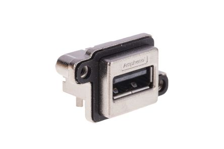 Amphenol ICC Connecteur USB A Femelle Ports, Traversant, Angle Droit, Série MUSB
