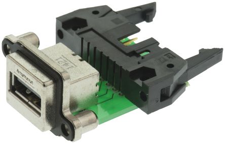 Amphenol ICC Right Angle, Through Hole, Socket Type A USB Connector