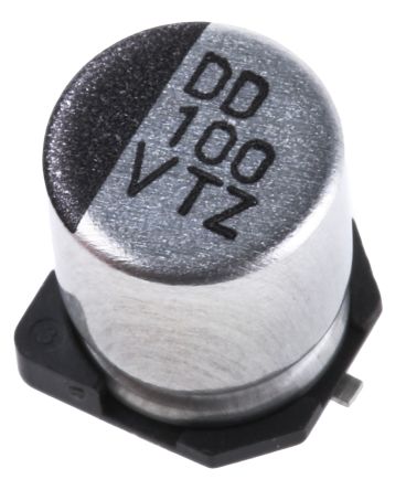 Rubycon TZV, SMD Aluminium-Elektrolyt Kondensator 100μF ±20% / 35V Dc, Ø 6.3mm X 8mm, Bis 105°C