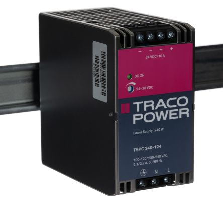 TRACOPOWER Fuente De Alimentación De Carril DIN, TSPC, 1 Salida 24V Dc 10A 240W