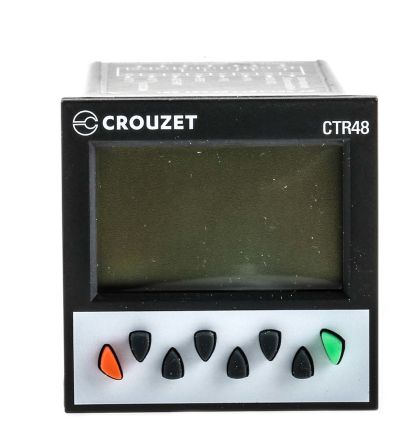 Crouzet CTR48 Zählrichtung, Phase, Aufwärts Zähler LCD 6-stellig, Stunden, Max. 40kHz, 30 Vdc, -999999 → 999999