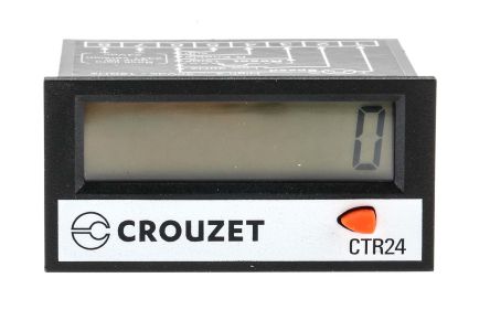 Crouzet CTR24 Zähler LCD 8-stellig, Impulse, 30 V Dc, 260 V Ac, -9999999 → 99999999