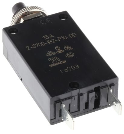 ETA 2 5700 Thermischer Überlastschalter / Thermischer Geräteschutzschalter, 1-polig, 15A, 250V 29 X 14.5 X 46.5mm,