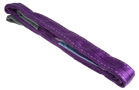 RS PRO , 合成纤维吊装带, 3m长, 50mm宽, 1t直拉负荷, 平眼吊环螺栓接头, 800kg安全负荷, 紫色