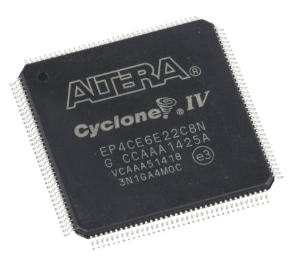 Altera FPGA,, EP4CE6E22C8N, Cyclone IV E, 6272 Cellules, 392 Blocs, EQFP 144.