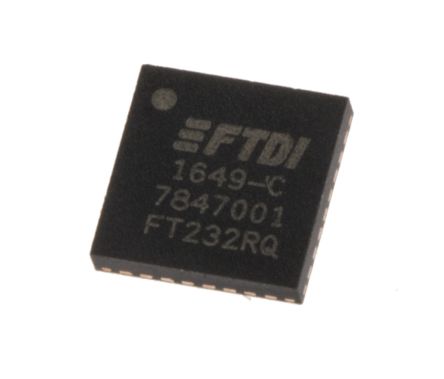 FTDI Chip Émetteur-récepteur Multiprotocole, FT232RQ-REEL, QFN, 32 Broches