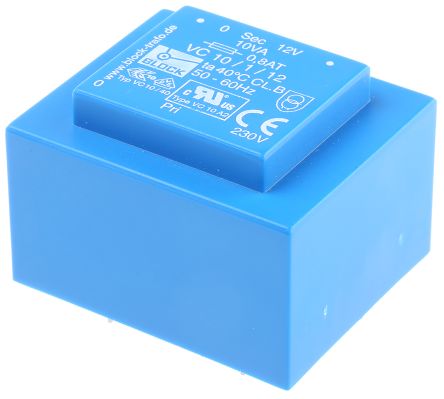 Block Transformateur Pour Circuit Imprimé, 12V C.a., 230V C.a., 10VA, 1 Sortie