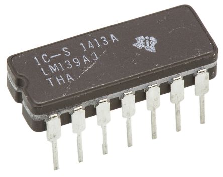 Texas Instruments Komparator LM139AJ, Open Collector, Open Drain 1.3μs 4-Kanal CDIP 14-Pin 2 → 36 V