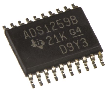 Texas Instruments 24-Bit ADC ADS1259BIPW, 14ksps TSSOP, 20-Pin
