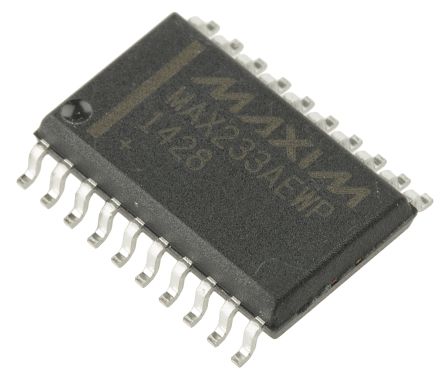 Maxim Integrated MAX233AEWP+G36 Line Transceiver, 20-Pin SOIC