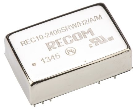 Recom REC10/M DC/DC-Wandler 10W 24 V Dc IN, 5V Dc OUT / 2A 2000V Dc