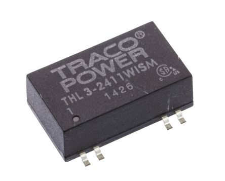 TRACOPOWER THL 3WISM DC/DC-Wandler 3W 24 V Dc IN, 5V Dc OUT / 600mA 1.5kV Dc Isoliert
