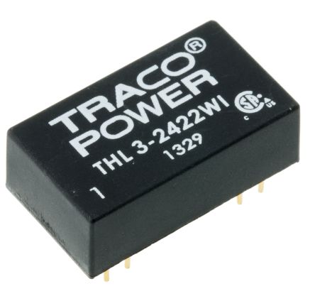 TRACOPOWER THL 3WI DC/DC-Wandler 3W 24 V Dc IN, ±12V Dc OUT / ±125mA 1.5kV Dc Isoliert