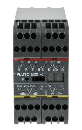 ABB Controlador De Seguridad Pluto 2TLA, 8 E/4 S, Cat. Seguridad 4, SIL 3, 24 V Dc
