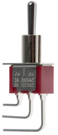 RS PRO PCB-Montage Kippschalter 1-polig Ein-Aus-Ein 5 A @ 250 V Ac, Lötanschluss