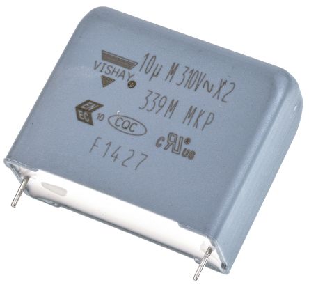 Vishay F339M X2 X2 Folienkondensator 10μF ±20% / 310V Ac, THT Raster 37.5mm
