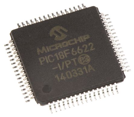 Microchip Mikrocontroller PIC18F PIC 8bit SMD 1024 KB, 64 KB TQFP 64-Pin 40MHz 3,936 KB RAM
