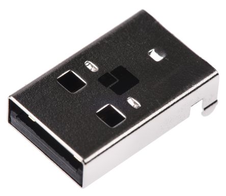 Lumberg USB-Steckverbinder 2.0 A Stecker / 1.0A, THT-Lötanschluss