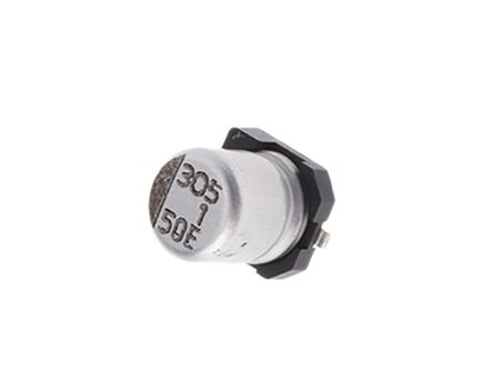NIC Components 1μF Aluminium Electrolytic Capacitor 50V Dc, Surface Mount - NACE1R0M50V4X5.5TR13F